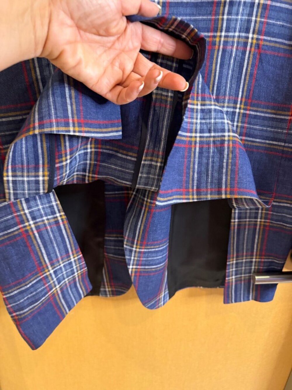 Bullock & Jones Mens Linen Blazer Sport Coat 42 Tall Blue Plaid Notch Classic - Picture 8 of 16